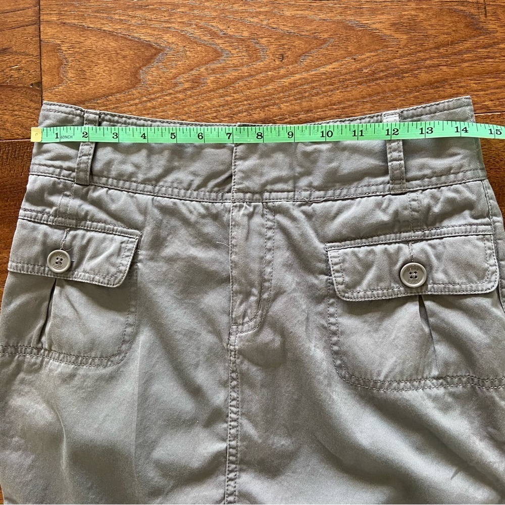 Y2K Gray Cargo Mini Skirt Low Rise Utility Indie Sleaze - Picture 8 of 11